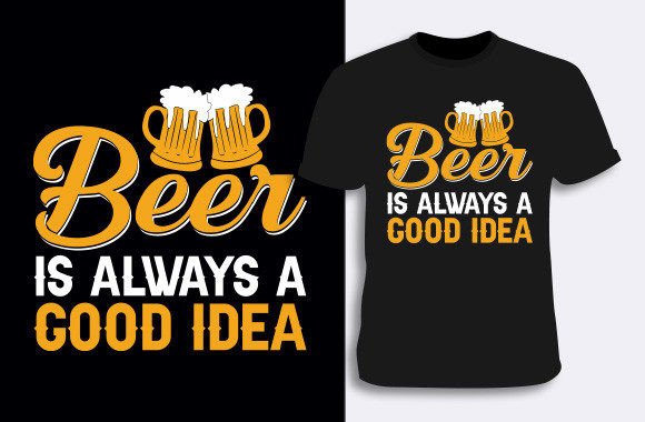 Reviewing Beer T-shirt Design 9 for Embroidery